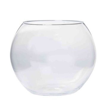 Ljusstake, rund vas TOBI OCEAN i glas, klar, 24cm, Ø26cm