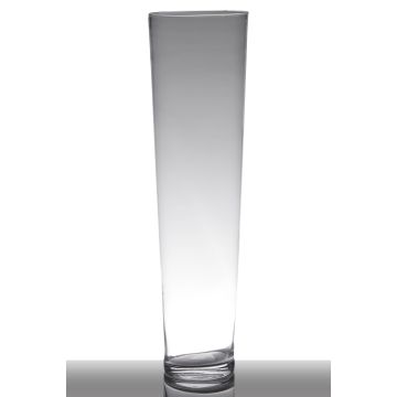 Konisk golvvas LORENA i glas, klar, 70cm, Ø19cm