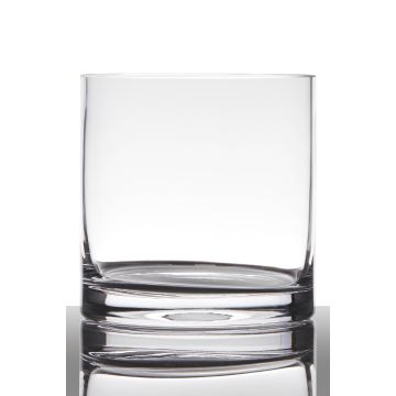 Ljusstake i glas, cylinderformad, SANSA EARTH, transparen, 15cm, Ø15cm Ljusstake i glas, cylinderformad, SANSA EARTH, transparen, 15cm, Ø15cm