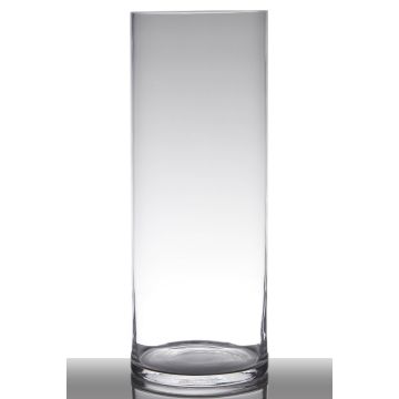 Glasvas, cylindrisk, SANSA EARTH, transparen, 50cm, Ø19cm