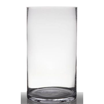 Glasvas, cylinderformad, SANSA EARTH, transparen, 45cm, Ø25cm
