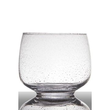 Ljusglas GRACIE med bubblor, på fot, klart, 18,5cm, Ø22cm Ljusglas GRACIE med bubblor, på fot, klart, 18,5cm, Ø22cm