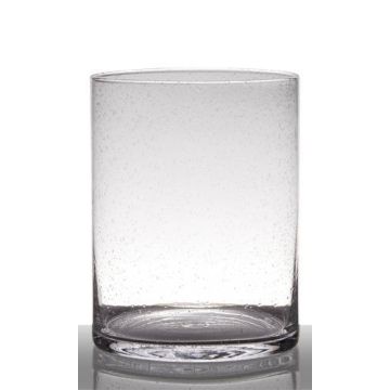 Cylindrisk ljuslykta SANUA med bubblor, klar, 25cm, Ø19cm Cylindrisk ljuslykta SANUA med bubblor, klar, 25cm, Ø19cm