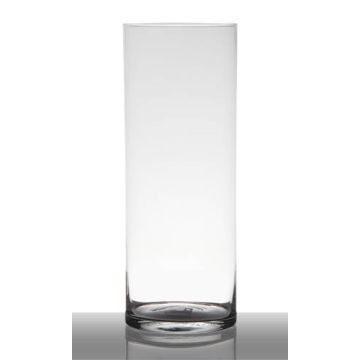 Glasvas, cylindrisk, SANYA EARTH, transparen, 40cm, Ø15cm