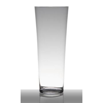 Konisk blomvas AMNA EARTH i glas, transparen, 40cm, Ø16,5cm