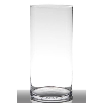 Glasvas, cylindrisk, SANYA EARTH, transparen, 40cm, Ø19cm