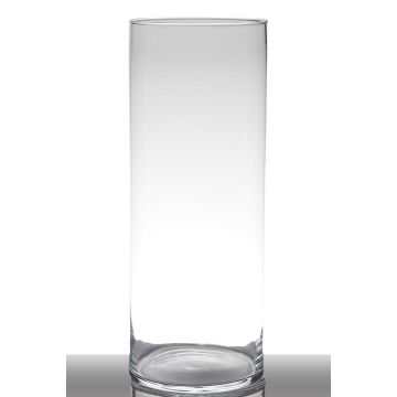 Glasvas med botten, cylindrisk, SANYA EARTH, klar, 50cm, Ø19cm