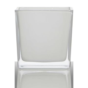 Glaskruka KIM EARTH, vit, 12x12x12cm