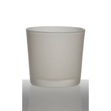 Glaskruka ALENA FROST, mat vit, 11cm, Ø11,5cm Glaskruka ALENA FROST, mat vit, 11cm, Ø11,5cm