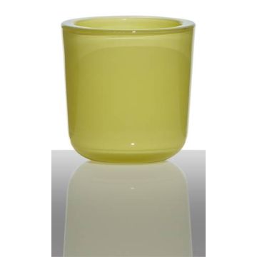 Te-ljushållare NICK i glas, gulgrön, 7,5cm, Ø7,5cm Te-ljushållare NICK i glas, gulgrön, 7,5cm, Ø7,5cm