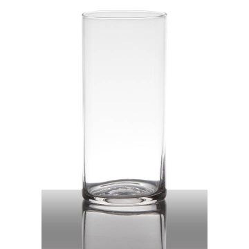 Glasvas, cylindrisk, SANYA EARTH, transparen, 19cm, Ø9cm