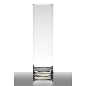 Cylindrisk glasvas SANYA EARTH, transparen, 30cm, Ø9cm