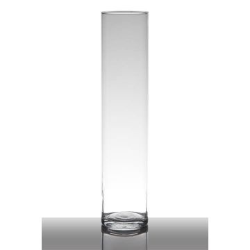 Glasvas, cylindrisk, SANYA EARTH, transparen, 40cm, Ø9cm