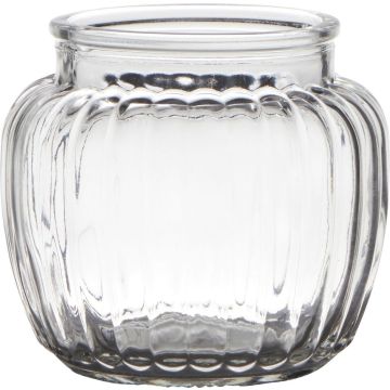 Votivglas NOLAN, längsgående ränder, transparent, 10,5cm, Ø11,5cm Votivglas NOLAN, längsgående ränder, transparent, 10,5cm, Ø11,5cm
