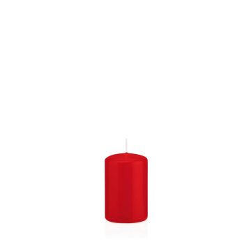 Stumpvaxljus MAEVA, rött, 8cm, Ø5cm, 18 timmar - Tillverkat i Tyskland
