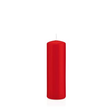 Stumpvaxljus MAEVA, rött, 15cm, Ø5cm, 37 timmar - Tillverkat i Tyskland
