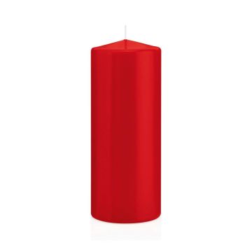 Stumpvaxljus MAEVA, r&ouml;tt, 20cm, &Oslash;8cm, 119 timmar - Tillverkat i Tyskland