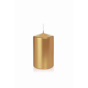 Julstearinljus ROSELLA, guld, 10cm, Ø6cm, 33h - Tillverkad i Tyskland Julstearinljus ROSELLA, guld, 10cm, Ø6cm, 33h - Tillverkad i Tyskland