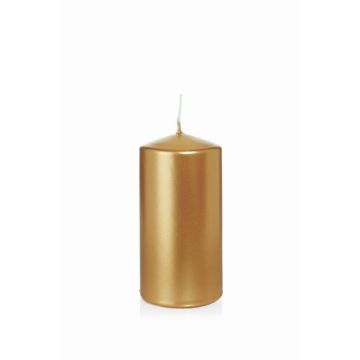 Julstearinljus ROSELLA, guld, 12cm, Ø6cm, 40 timmar - Tillverkad i Tyskland Julstearinljus ROSELLA, guld, 12cm, Ø6cm, 40 timmar - Tillverkad i Tyskland