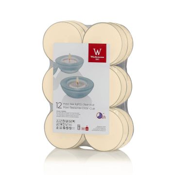 Maxi-te-ljus KENNY, 12 st, krämfärgade, 2,1cm, Ø5,6cm, 8 timmar Maxi-te-ljus KENNY, 12 st, krämfärgade, 2,1cm, Ø5,6cm, 8 timmar