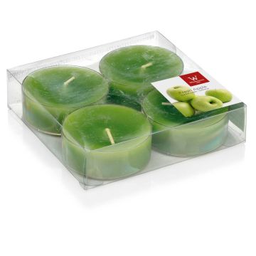 Doftljus ASTRID doftande, Fresh Apple, 4 st, äppelgrön, 1,9cm, Ø5,7cm, 8h Doftljus ASTRID doftande, Fresh Apple, 4 st, äppelgrön, 1,9cm, Ø5,7cm, 8h