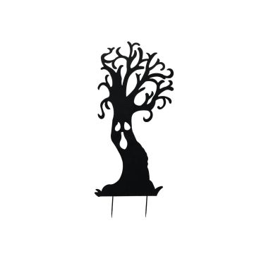 Halloween-dekoration silhuett träd SPOOKY TREE, metall, svart, 150cm