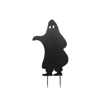 Halloween-dekoration, silhuett av spöke, SPOOKY GHOST, metall, svart, 75cm Halloween-dekoration, silhuett av spöke, SPOOKY GHOST, metall, svart, 75cm