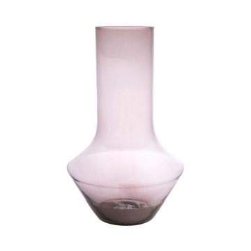 Blomvas ENEDINA i glas, återvunnet, violett-klar, 40cm, Ø26cm