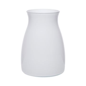 Glasblomvas MAISIE, vit, 20cm, Ø14cm