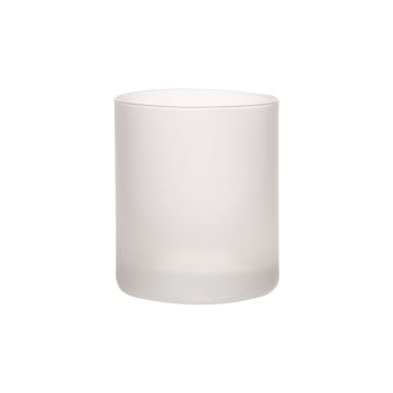 Te-ljushållare MARCIAL i glas, mat-klar, 9cm, Ø6,5cm
