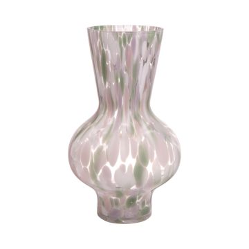 Rund glasvas RUSSELL, leopardmönster, lila-mintgrön-klar, 30cm, Ø18cm Rund glasvas RUSSELL, leopardmönster, lila-mintgrön-klar, 30cm, Ø18cm