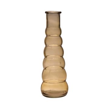 Enstjälkad glasvas MAYRIN, beige-brun-klar, 18cm, Ø5cm Enstjälkad glasvas MAYRIN, beige-brun-klar, 18cm, Ø5cm