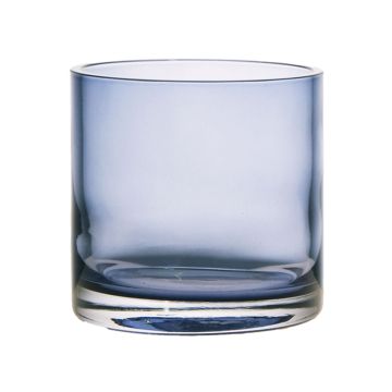 Ljusglas SANSA EARTH, blå-klar, 11cm, Ø11,5cm Ljusglas SANSA EARTH, blå-klar, 11cm, Ø11,5cm