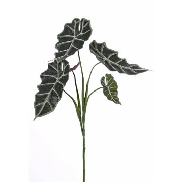 Plast Alocasia Sanderiana MATHEA på stödpinne, grön-vit, 75cm Plast Alocasia Sanderiana MATHEA på stödpinne, grön-vit, 75cm