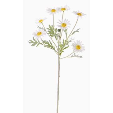 Konstgjord blomkvist Margerite LEONIA, vit, 60cm, Ø6cm