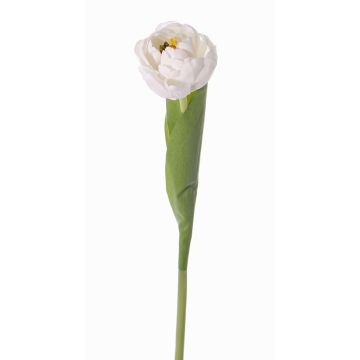 Konstgjord tulpan ROMANA, vit, 45cm, Ø6cm