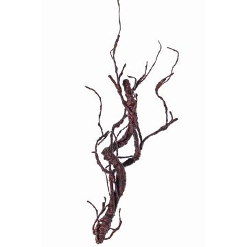 Konstgjord korkskruvspalmsgren JACE, brunröd, 45cm