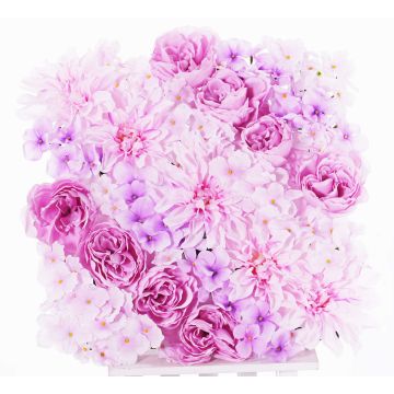 Konstgjord pion, dahlia, hortensia, matta EVOLET, rosa, 30x30cm