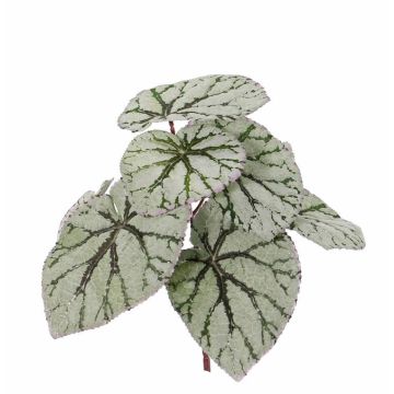 Konstgjord bladbegonia KATRICE på pinne, grågrön, 25cm Konstgjord bladbegonia KATRICE på pinne, grågrön, 25cm