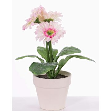 Konstgjord gerbera SIMONE i dekorativ kruka, rosa, 30cm, Ø9,5cm Konstgjord gerbera SIMONE i dekorativ kruka, rosa, 30cm, Ø9,5cm