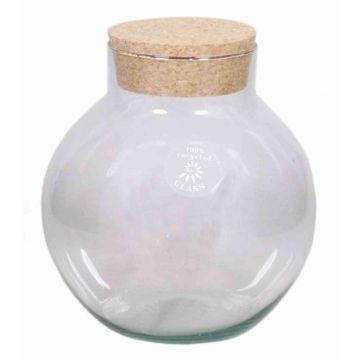 Förvaringsburk GASPAR med korklock, klar, 27cm, Ø25cm, 7,5l