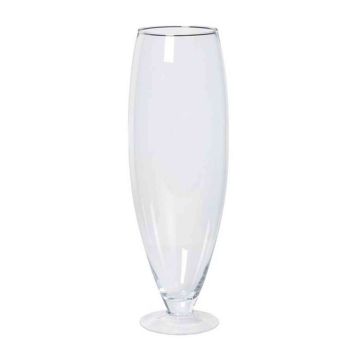 Glasvas TINA på fot, transparen, 67cm, Ø22cm