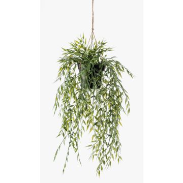 Konstgjord bambu-hängkruka ANDRES i dekorativ kruka, 50cm Konstgjord bambu-hängkruka ANDRES i dekorativ kruka, 50cm
