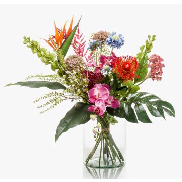 Konstgjord blomsterbukett FEME, röd-violett, 65cm, Ø40cm Konstgjord blomsterbukett FEME, röd-violett, 65cm, Ø40cm