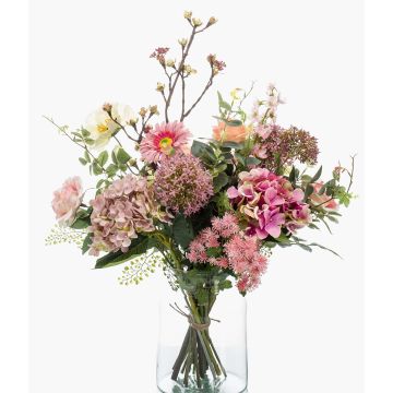 Konstblomsterbukett FEME, rosa-grön, 65cm, Ø40cm Konstblomsterbukett FEME, rosa-grön, 65cm, Ø40cm
