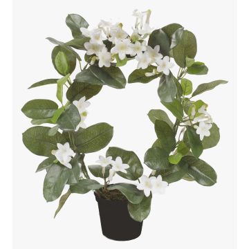 Konstblomma krans ALTAY, vit, 40cm