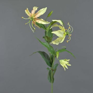 Konstblomma, segerkronan CELESTE, gul-persika, 80cm, Ø6-12cm Konstblomma, segerkronan CELESTE, gul-persika, 80cm, Ø6-12cm
