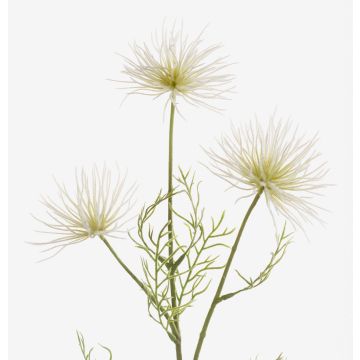 Konstgjord krysantemum HARARE, krämfärgad, 65cm, Ø9-12cm