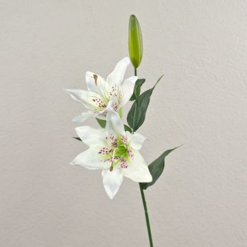 Konstgjord gren med tigerlilja EMIKO, vit, 65cm, Ø13cm