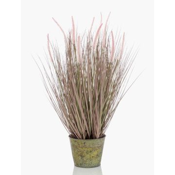 Konstgjort lampstädargräs OVIDIO, ax, zinkkruka, rosa-grön, 60cm Konstgjort lampstädargräs OVIDIO, ax, zinkkruka, rosa-grön, 60cm